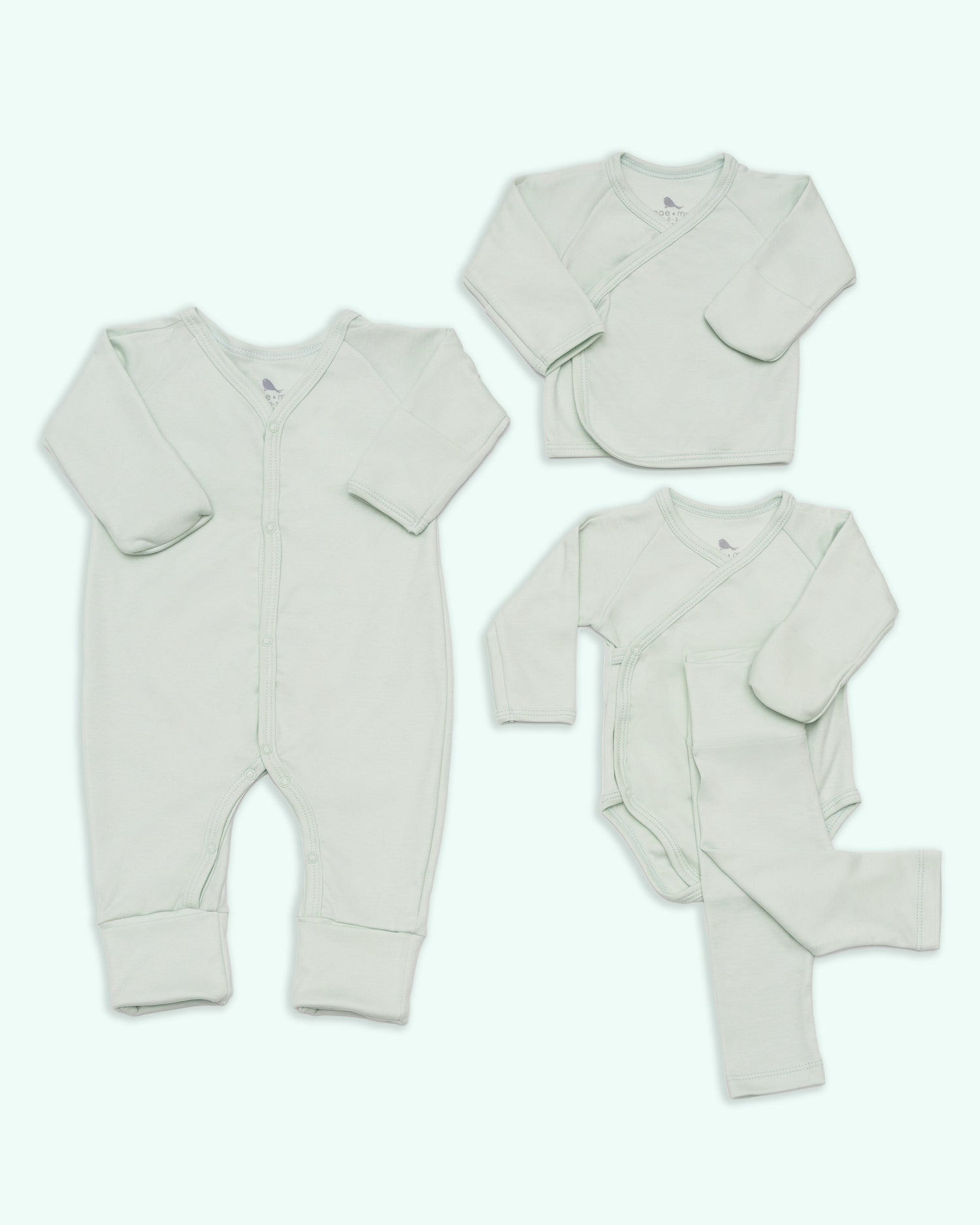 Set Esenciales en color Menta set de regalo para bebe