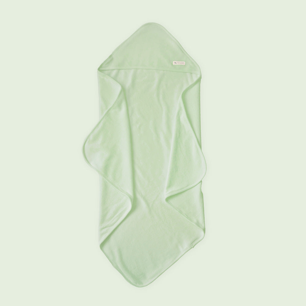Toalla de Baño con gorro de algodon pima organico para bebe - Mae & Mini