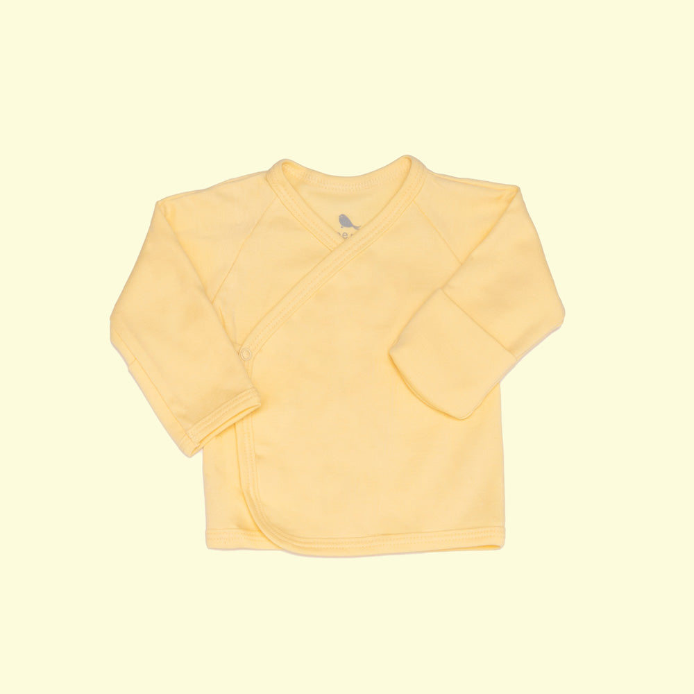 Top Cruzado Amarillo Bebe - algodon pima certificado GOTS