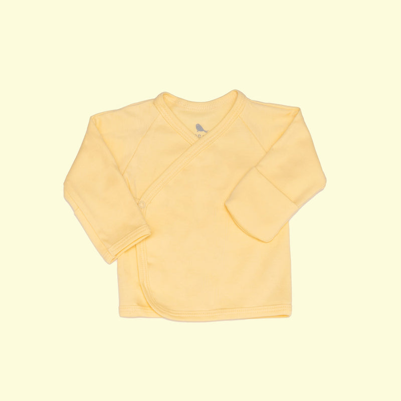 Top Cruzado Amarillo Bebe - algodon pima certificado GOTS